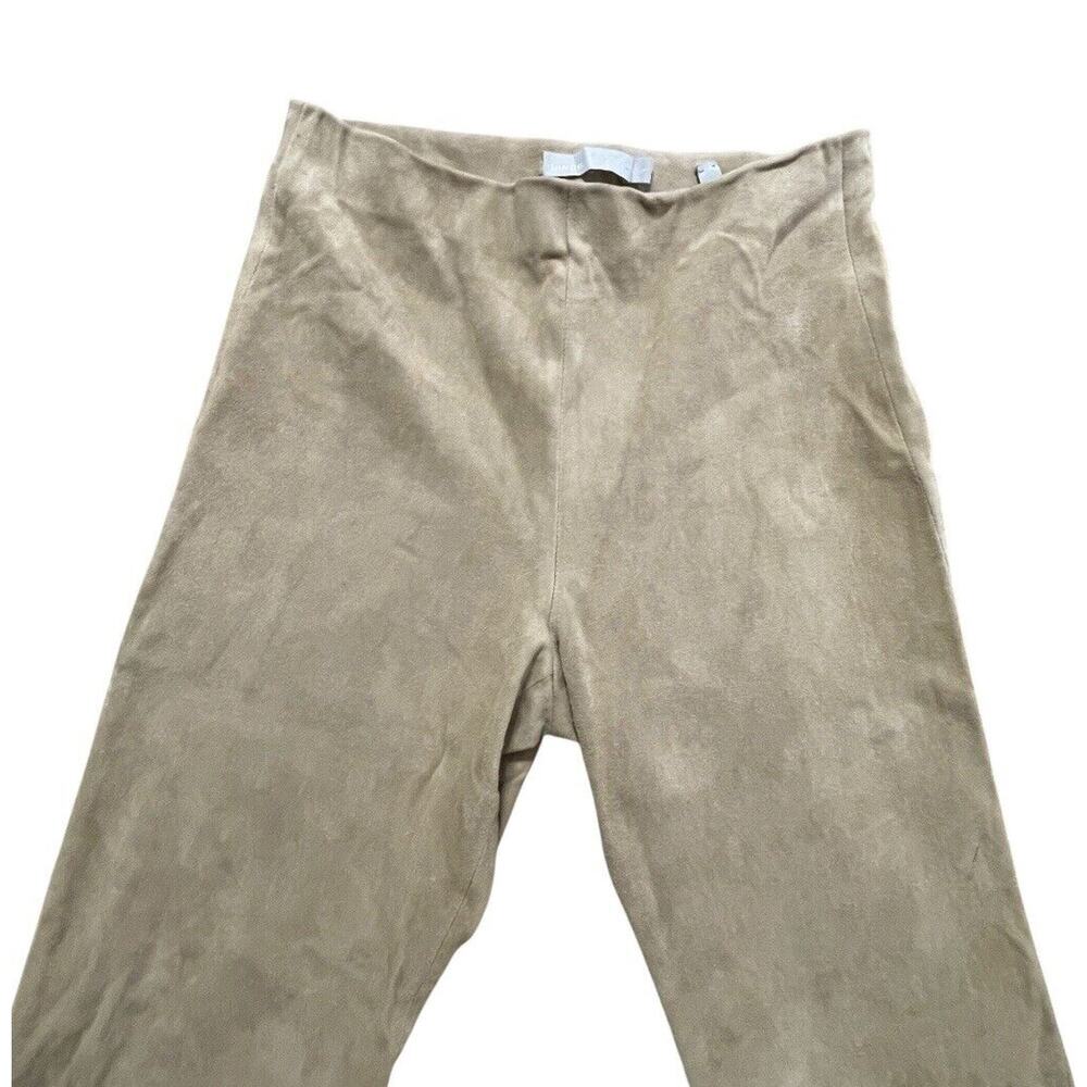 Vince. Crop Pants Women Size Small 100% Pure Lamb Leather Suede Khaki Brown $995